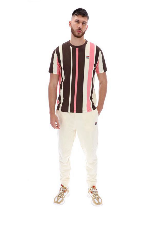 Camisetas Manga Corta Fila Hombre Multicolor - Gach Verticle Stripe - España 714603FAE